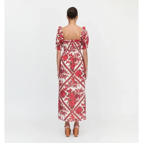 Hill House Home The Scarlett Nap Dress - Red Diamond Rose Size SRed Diamond Rose - Picture 3 of 3